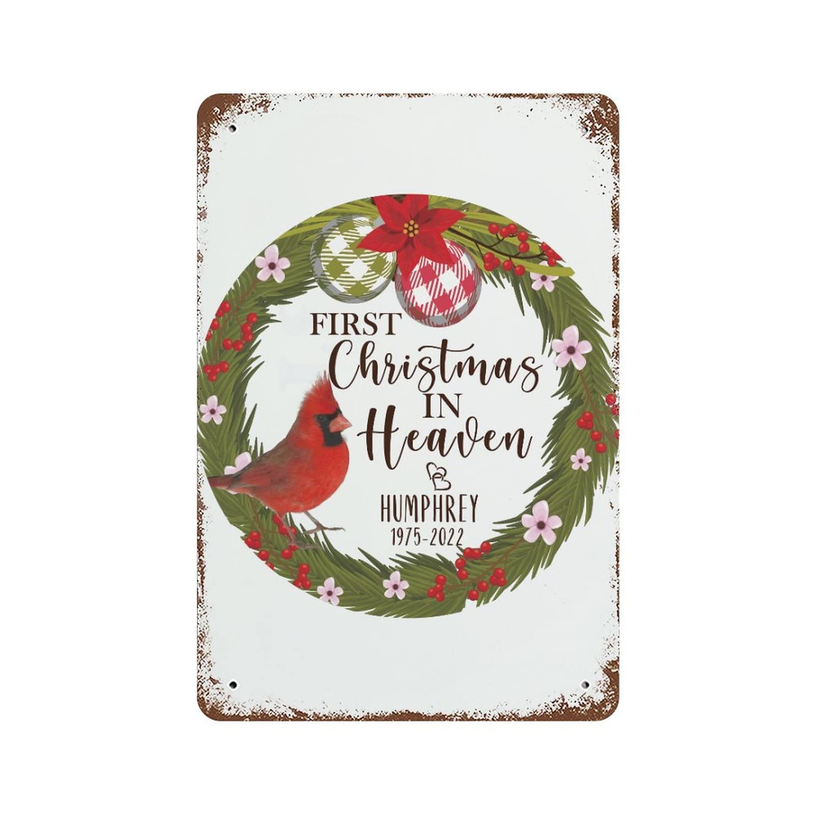 Panneau First Christmas in Heaven la solution durable contre l'usure des décors de deuil