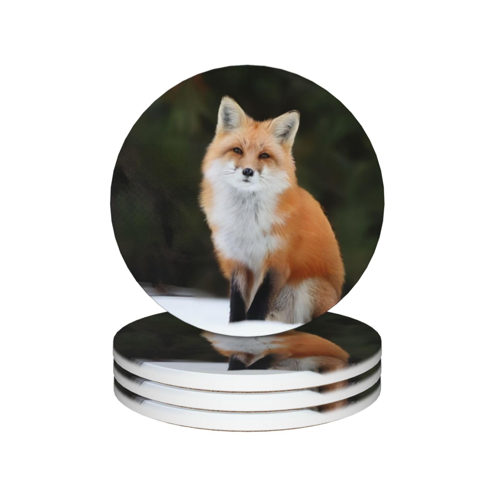 Dessous de verre céramique renard anti tache humidité table