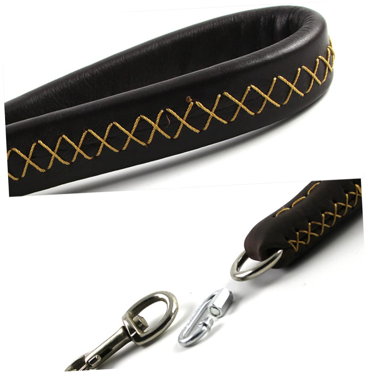 Mipcase 25cm Pet Traction Rope Dog Cat Leash for Large Medium Dogs Stylish Pu Material