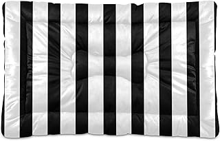 Oyihfvs Abstract Black and White Stripes Black White Striped Lines Dog Pet Soft Bed Mat Comfortable Mattress, Non-Slip Washable for Puppy Cat Kennel Rectangle Blanket Sleeping Pad 36x24 inch