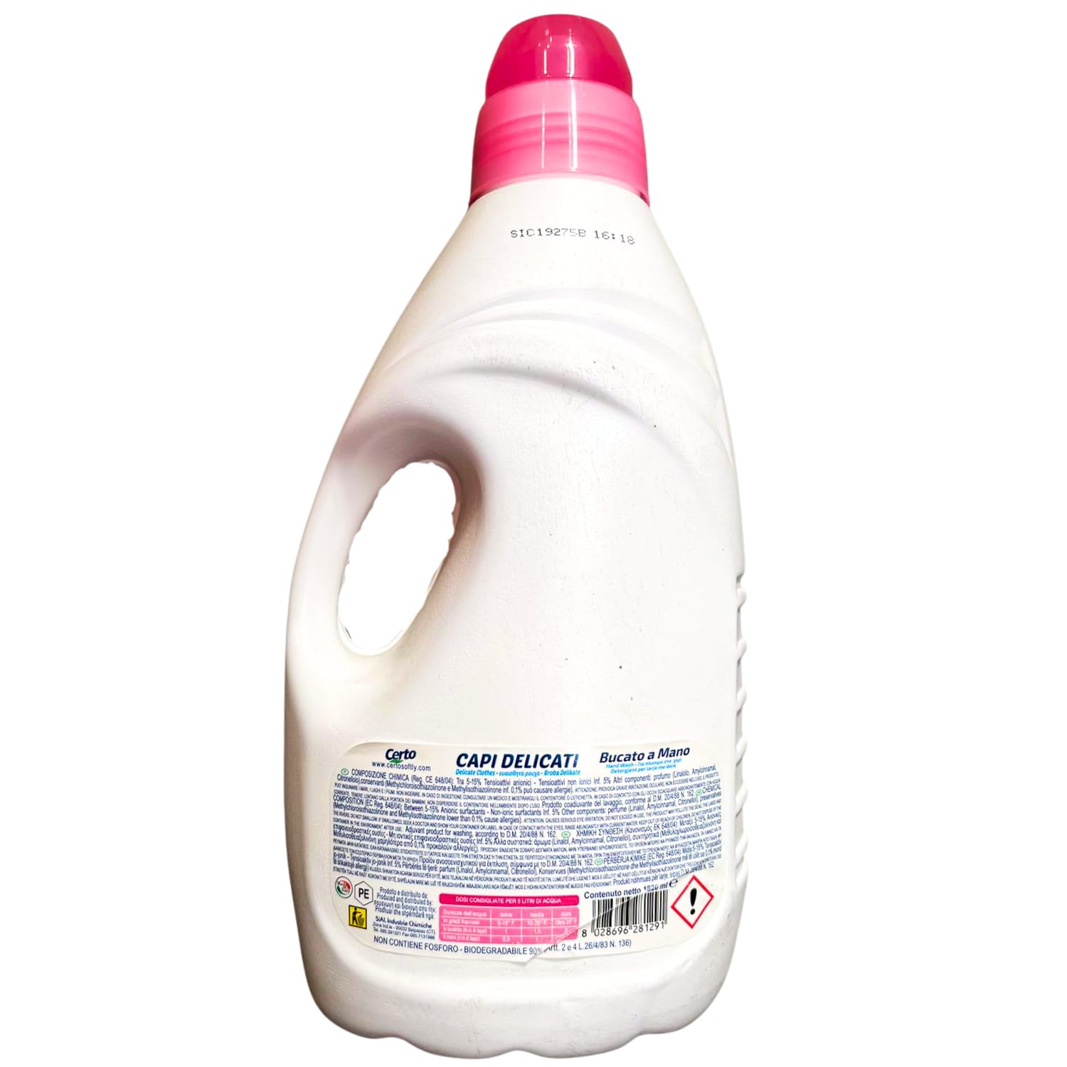 Detersivo bucato a mano e capi delicati – 25 lavaggi – 1,82 L | Variazioni 4/8/12 Pezzi (12)