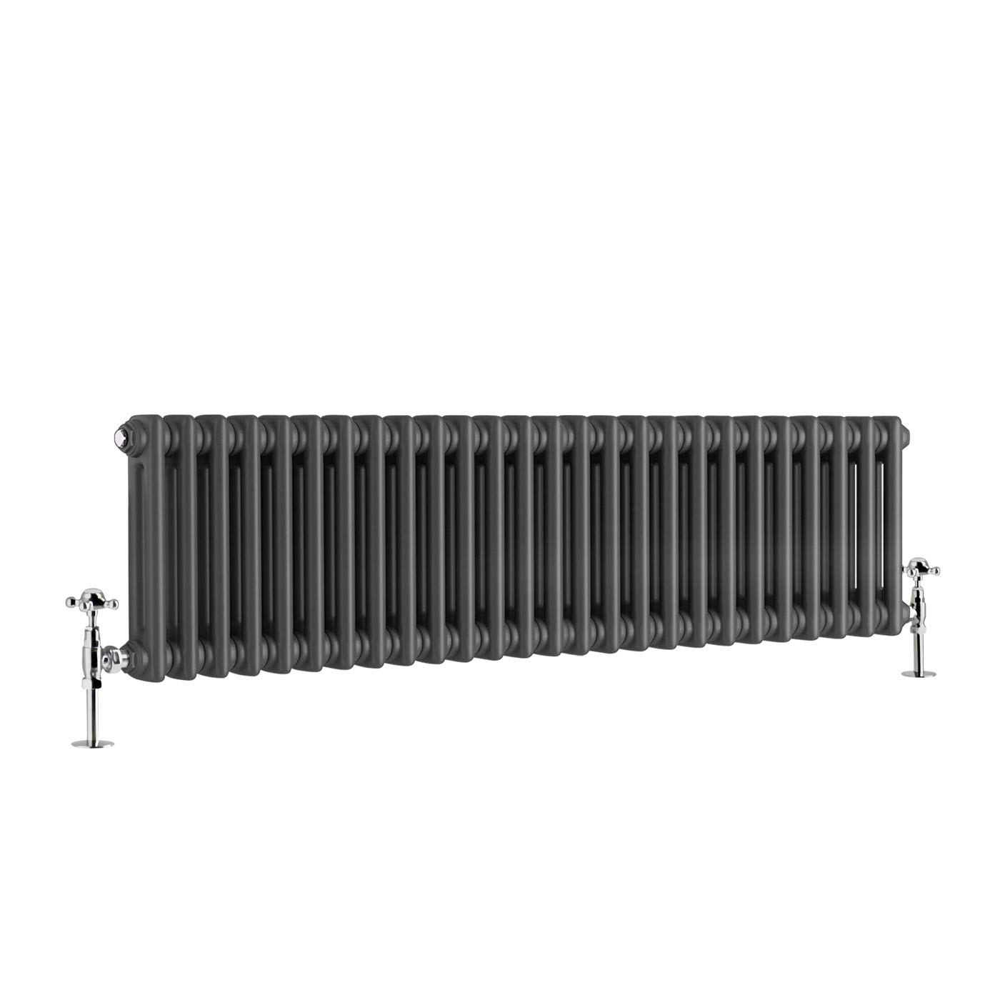 Warmehaus - Traditional Cast Iron Style Anthracite Double Column Horizontal Radiator 300 x 1190mm - Perfect for Bathrooms, Kitchen, Living Room โ image 1