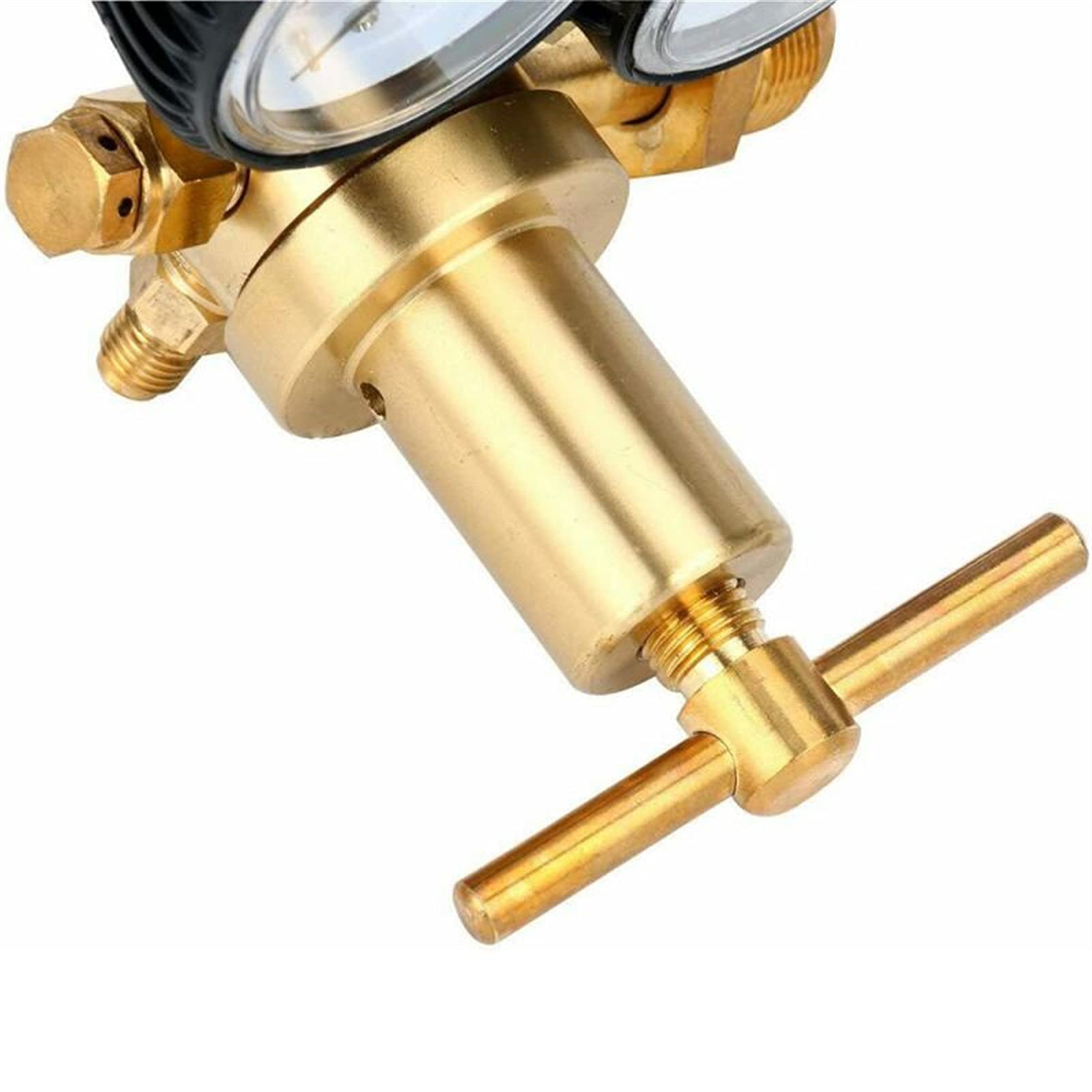 Bomba de vacío de CA Colectores de escape Regulador de nitrógeno de latón Entrada 0-600PSI CGA580, salida de llamarada de 1/4" Ideal para purga HVAC Inertización/Pruebas de presión Kit de carga de C