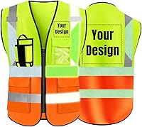 Vista 11 de YOWESHOP El chaleco reflectante de la seguridad de la alta visibilidad modifica el uniforme al aire libre del trabajo