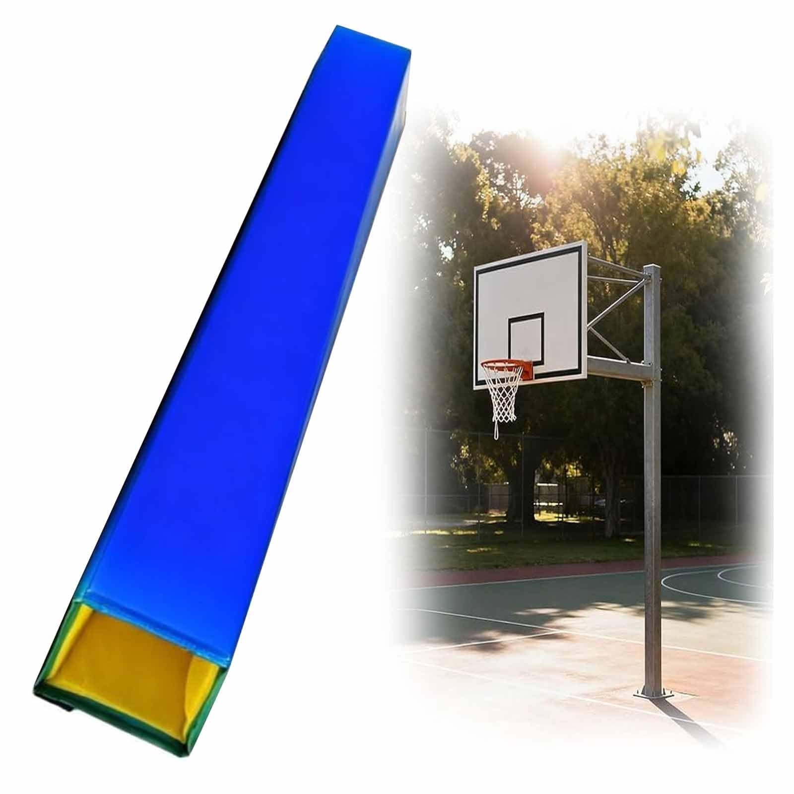 Genérico Almohadilla Protectora para Poste de Baloncesto de 1,2 Metros de Altura, Almohadilla de Seguridad para canastas de Interior/Exterior, Azul 33x33 cm (13"x13") - Ideal para sótanos, Parques in