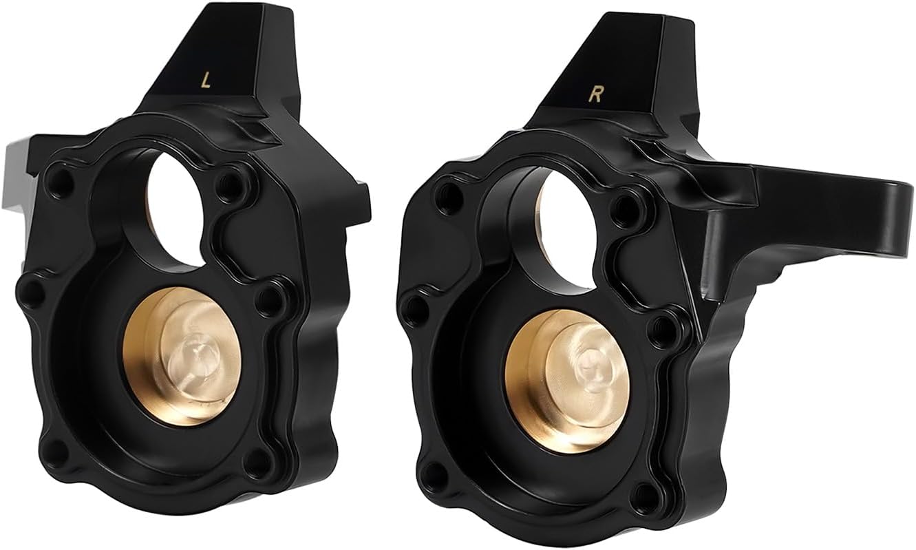 INJORA Black Coating Brass Steering Knuckle for 1/10 RC Crawler FMS FCX10 K5 LC80 Upgrade