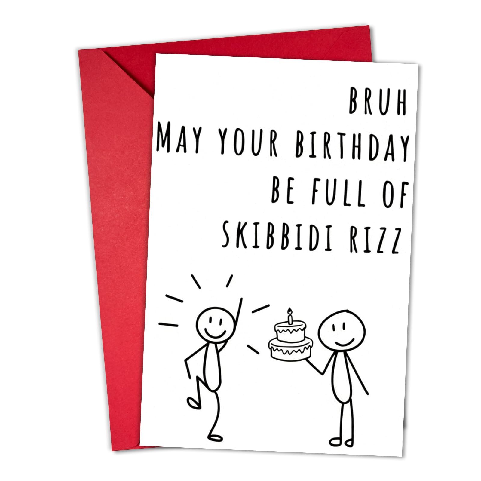 Funny Best Friend Birthday Card, Greeting Cards Set with Envelopes, Friendship Card For Men Women, Birthday Card With Envelope For Sisters, Nieces, Brothers & Mothers, Unique Birthday Gift Card