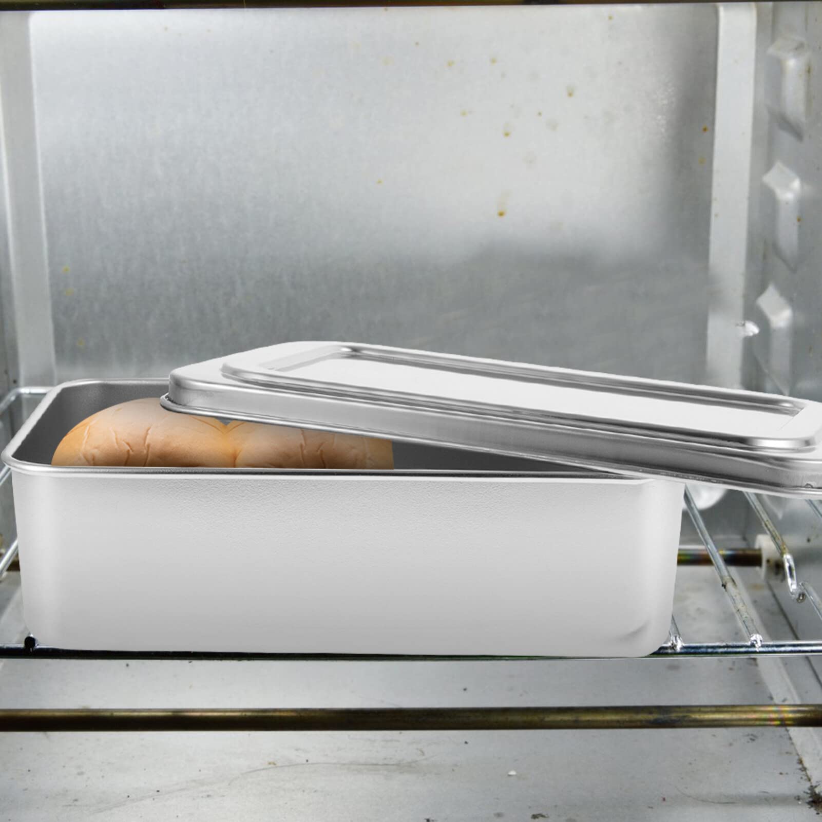 Luxshiny Kastenform Zum Backen Von Brot Rechteckige Kastenform Aus Edelstahl Brotform Kuchenform Backform Aus Metall Für Brot Hackbraten Kuchen Brownies
