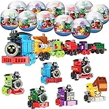 12PCS Train Toys Surprise Eggs Sets, PreFilled Easter Eggs with Train Building Blocks for Kids...