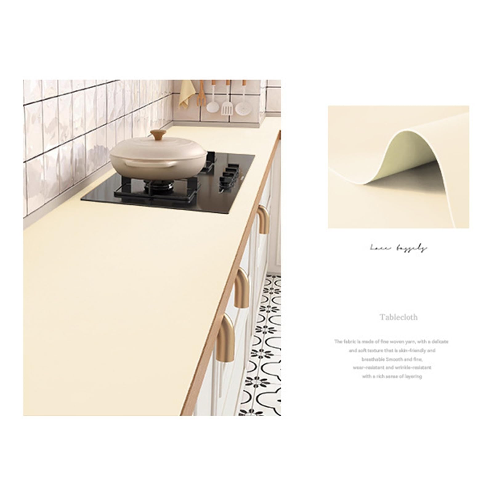 Odporna na wysokie temperatury silikonowa mata kuchenna, antypoślizgowy bieżnik na stół, ochrona powierzchni roboczej, 50 x 140 cm, idealna do gotowania i pieczenia Tapis de Cuisine en Sile