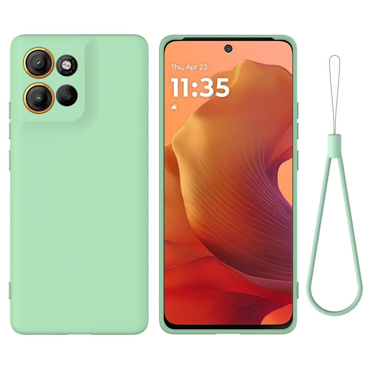 Eviter les rayures : coque Moto G86 antichoc verte en silicone