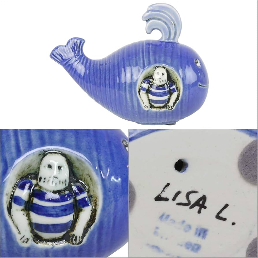 【新品　未使用】Lisa Larson リサラーソン　青い海のヨナ Blue and Waves 青い海のヨナ、波の上のヨナ。 - TONKACHI,LTD