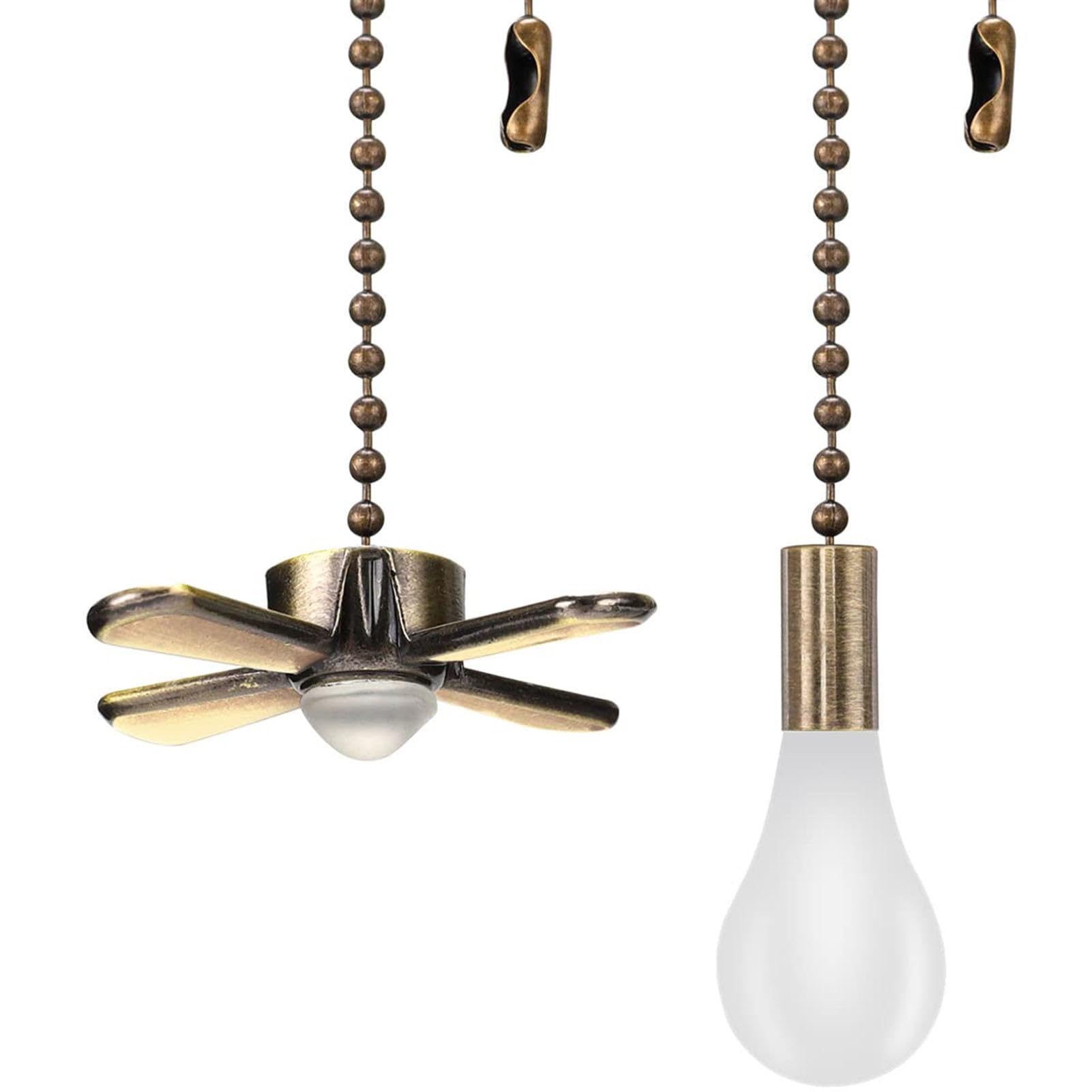 2 catene decorative per ventilatore da soffitto in cristallo, 4,6