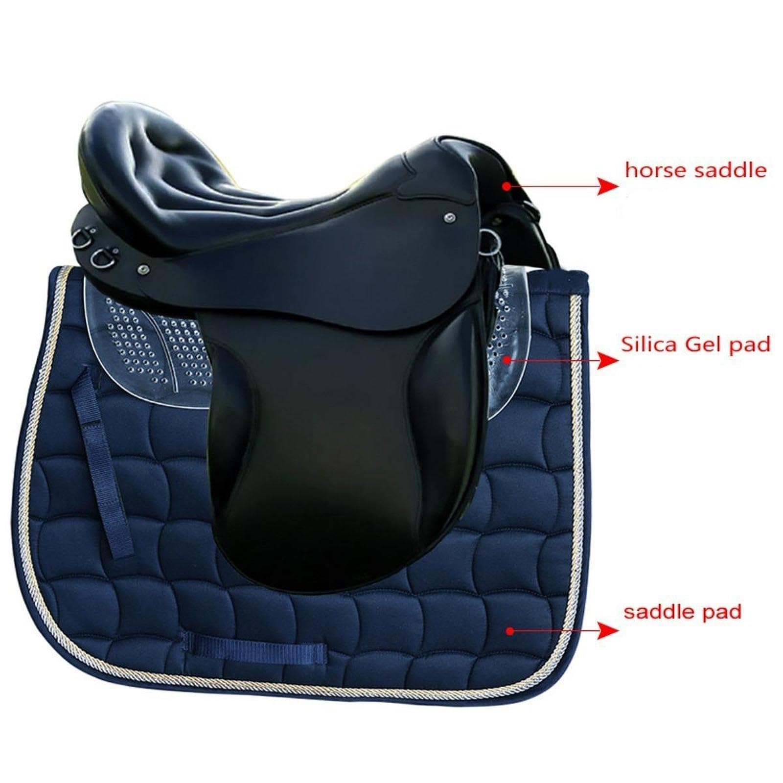 KESOTO Gel Protector de Montura para Caballos con Silicona Lavable Amortiguación de Golpes Antideslizante Y Comodidad Universal Adecuada para Paseo Uso