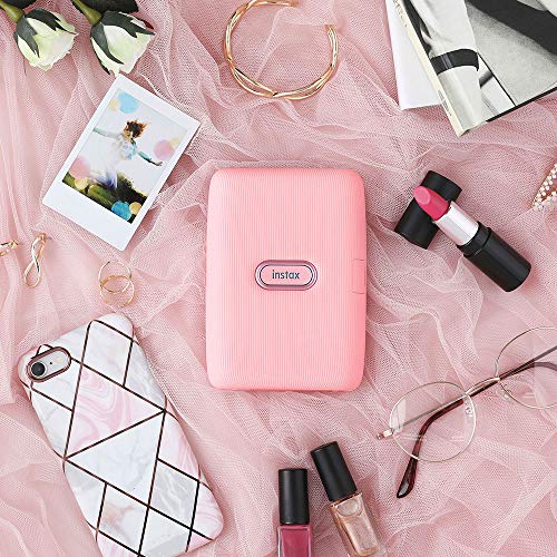 Impressora Instax Mini Link Fujifilm para Smartphone Dusky Pink + Filme Instax Black com 10 poses