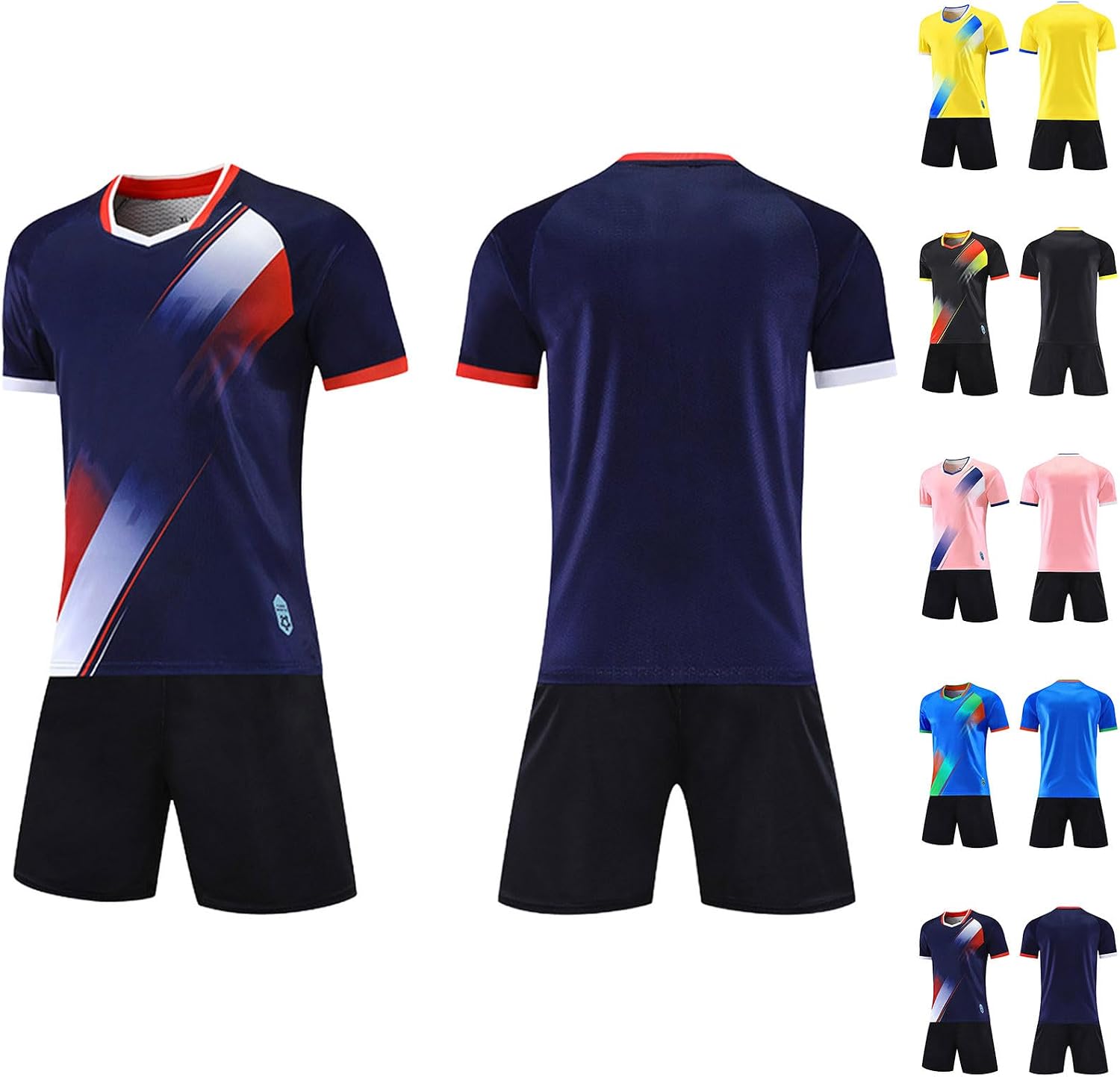 Cambkatl Men's Training 2 Piece Outfits, Graphic Fashion Athletic T-Shirts with Shorts Tracksuit Short Sleeve Matching Sets