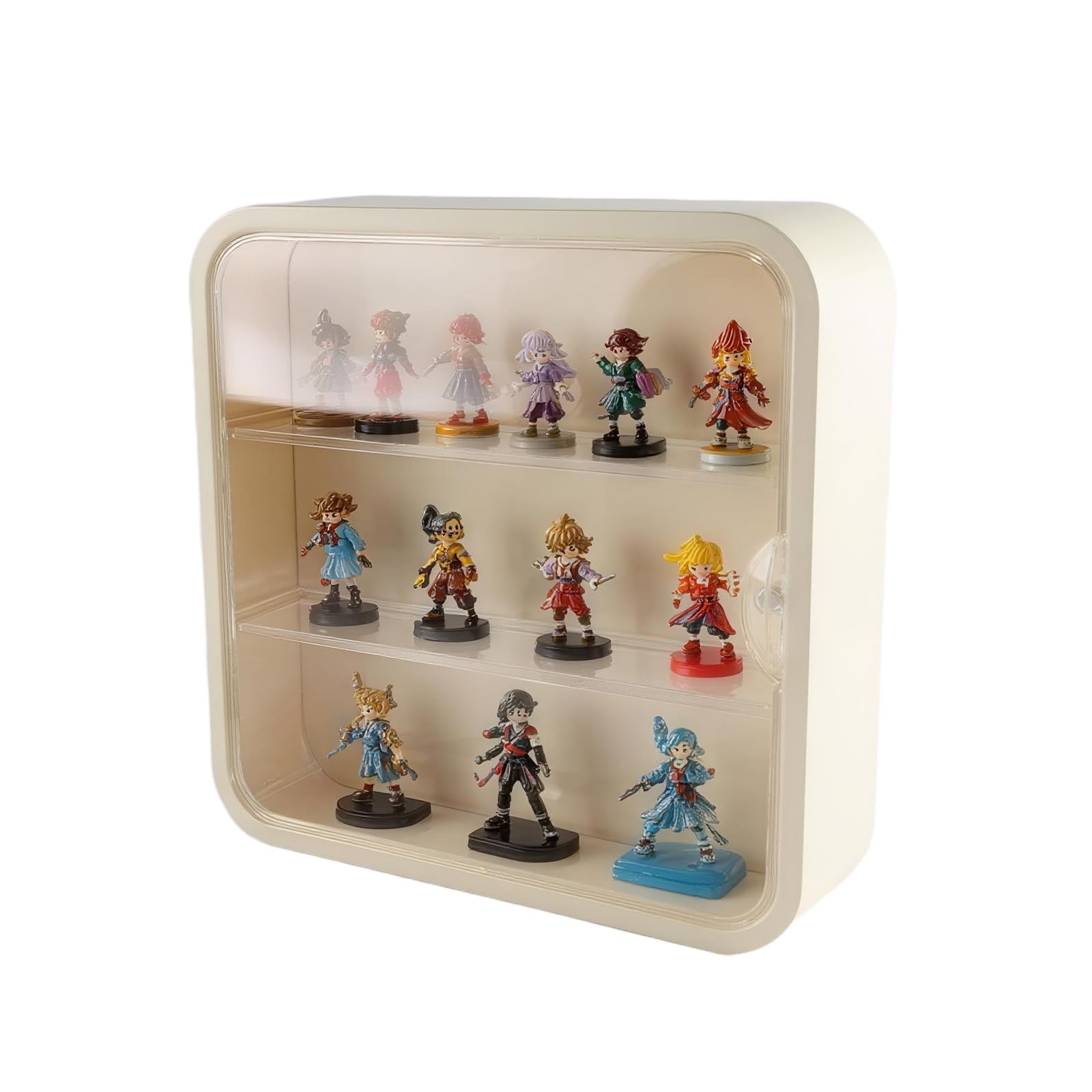 Sammlervitrine Acryl hängend mit Magnettür, staubdichte Mini Vitrine transparent für kleine Figuren und Sammlerstücke, Vitrine klein Displaybox 30 x 8 x 30 cm