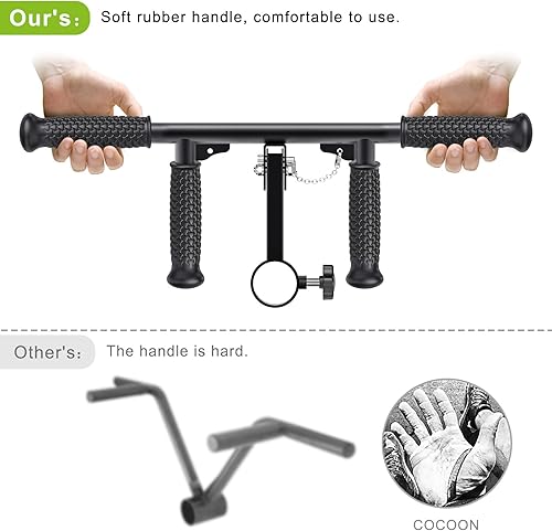 Miniatura 4 de SELEWARE Accesorio de Mango Landmine Barra en V y Barra en T para Barra de Pesas de 2", Mango Landmine Sólido de Múltiples Agarres Accesorio de Remo