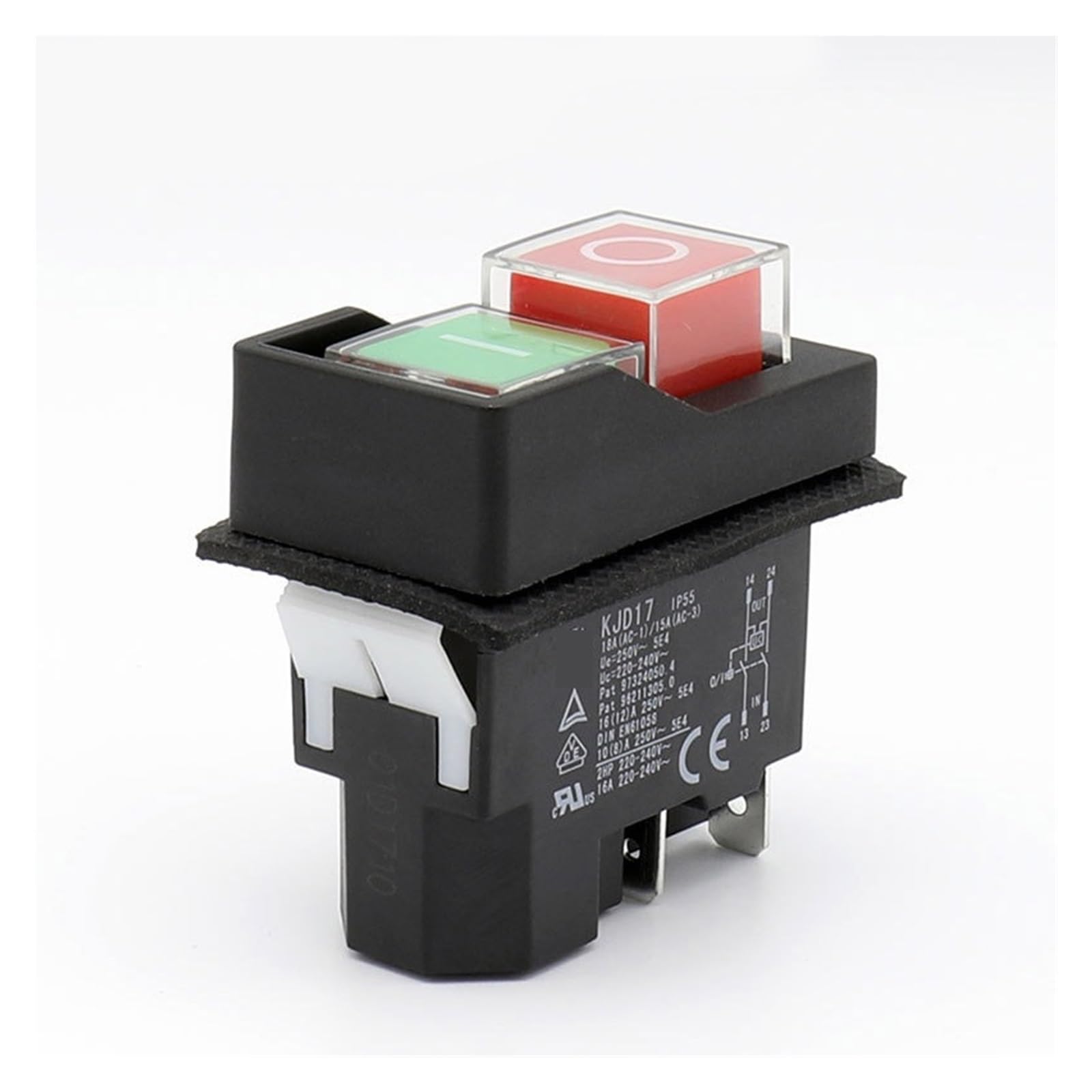 Elektromagnetischer Schalter, IP55 Wasserdichter elektromagnetischer Druckknopfschalter 4-polig