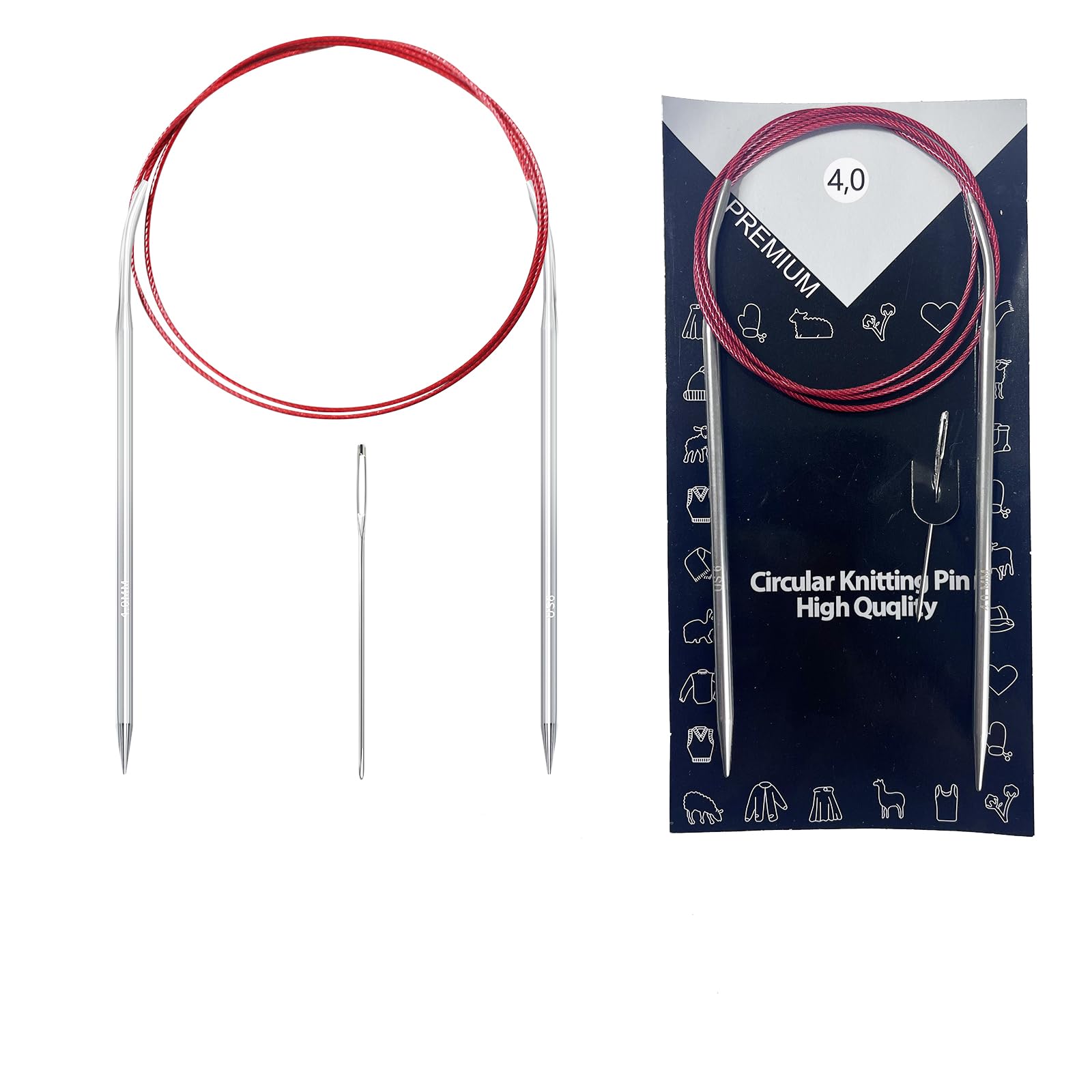 4mm Circular Knitting Needles |40 inches/100 cm Long | US 6 gaugeIdeal for Knitting Scarves, Blankets and More!1