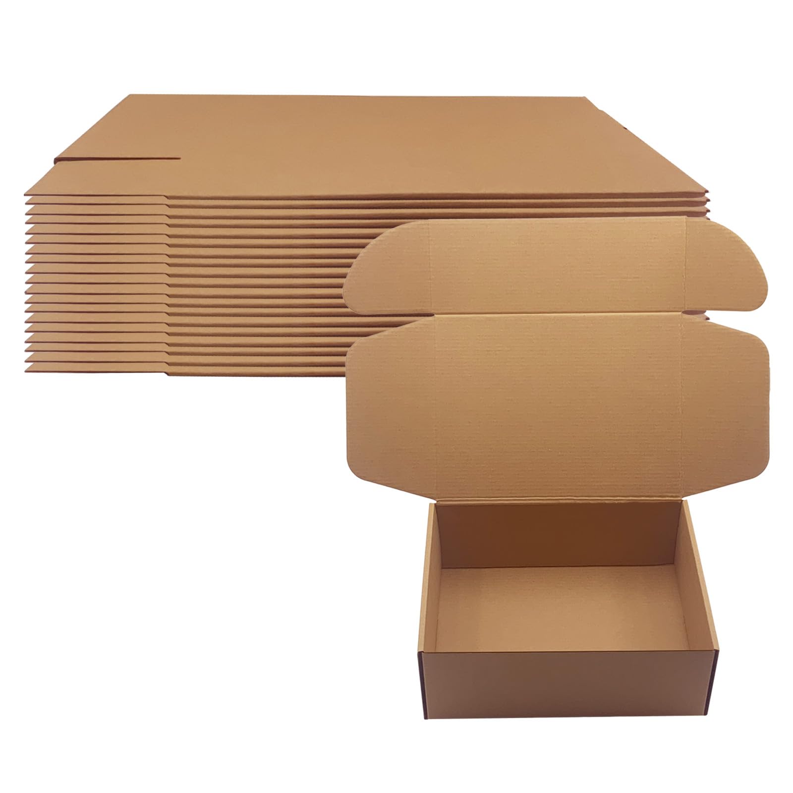 11x8x4 inch Shipping Boxes Pack of 20, Brown Corrugated Cardboard Box Mailer Boxes for Packaging Small Business Shipping，Recyclable Moving Storage