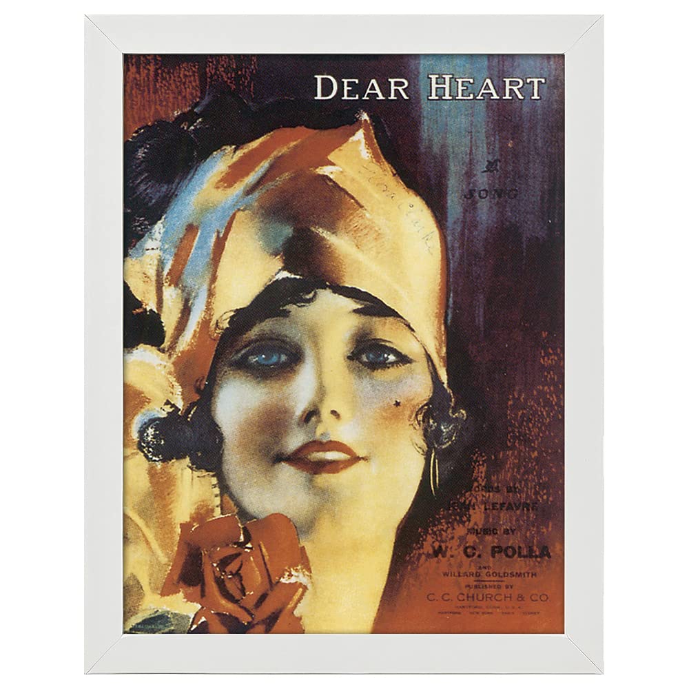 LegendArte - Poster, Copertina Musicale Vintage Dear Heart - Quadro, Decorazione Parete cm. 50x70