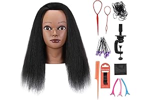 100% Real Hair Mannequin Head for Black Hair Styling