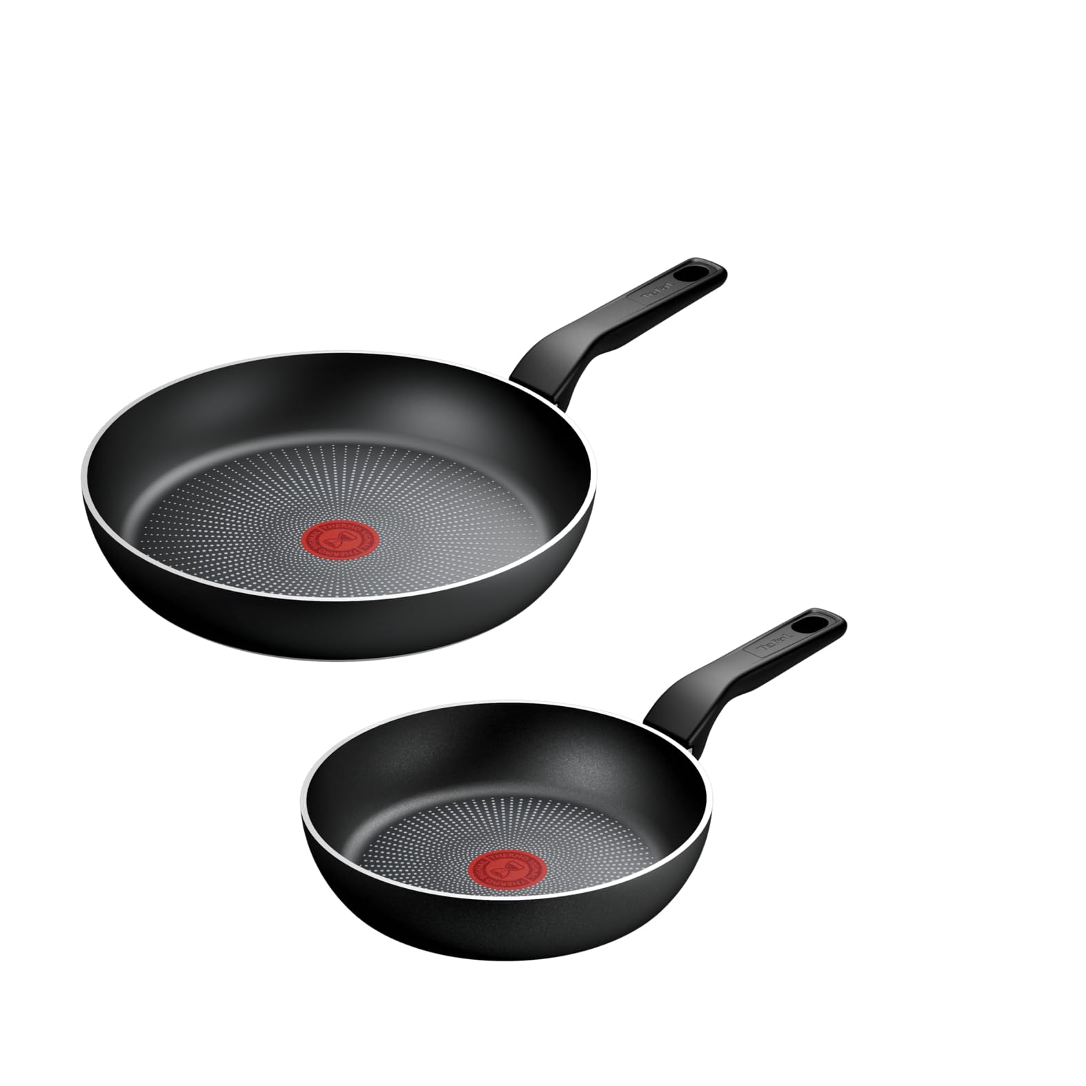Tefal Pfannen-Set Recycled On, Induktion, Ø 24/28 cm, Aluminium (Set, 2-tlg., je 1 Pfanne Ø 24/28 cm), aus 100% recyceltem Aluminium, Antihaftversiegelung, Thermo-Signal