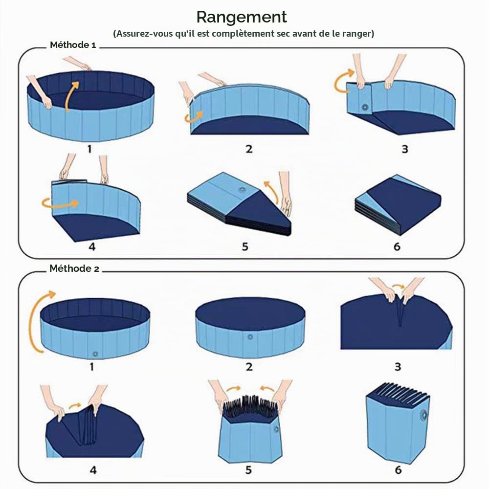 Piscine pour Chiens et Enfants, (M: 120 x 30cm) Piscine Pliable pour Chiens Baignoire Antidérapante en PVC Stable pour Chiens de Compagnie Piscine pour Chiens Jardin Cour Salle de Bain