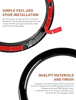 Vista 4 de Savadicar - Accesorios de interior negros - Cubierta de anillo de rejilla de ventilación de aire acondicionado para Jeep Wrangler JL JLU 4XE