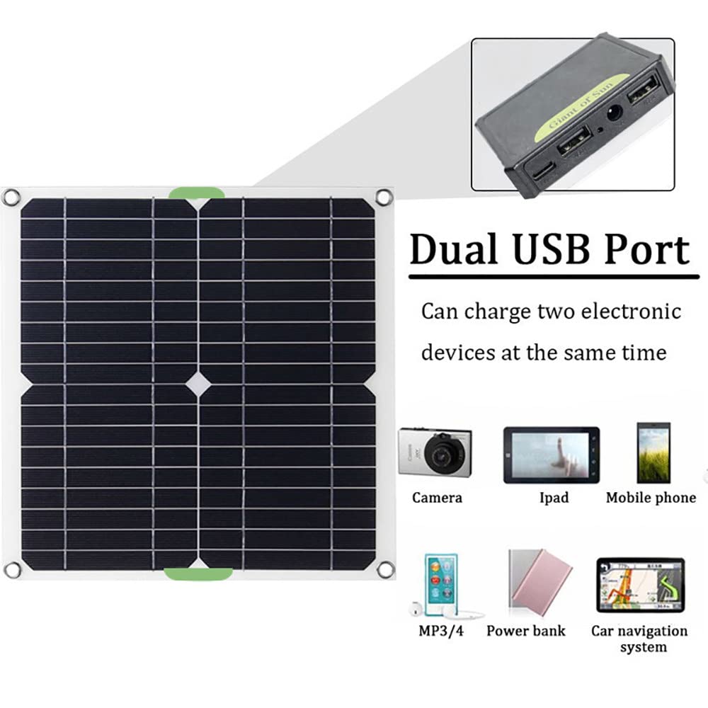 Kit Pannelli Solari 200W 400W 600W 800W con Controller 30A/60A, Caricatore Portatile 12V per Camper/Tetto/Barca/RV, Porte USB, Modulo Energia Solare Esterno di Alta Potenza 3x200W-30A