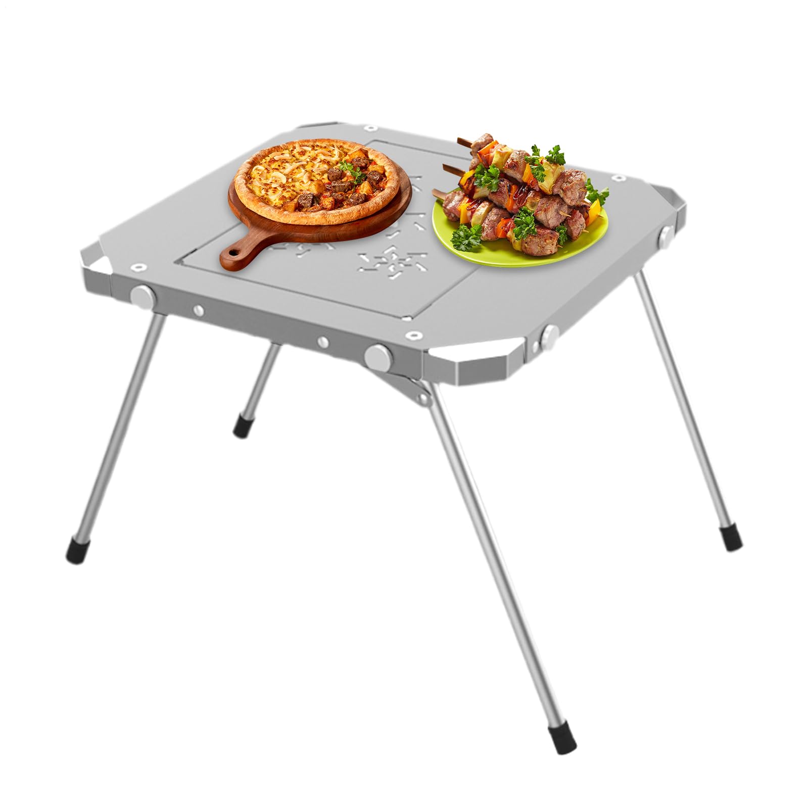 Przenośny mały składany stół i łatwy aluminiowy sprzęt piknikowy | Aluminiowy stół kempingowy na spotkania rodzinne i z przyjaciółmi, ogród, sport, dom, patio,
