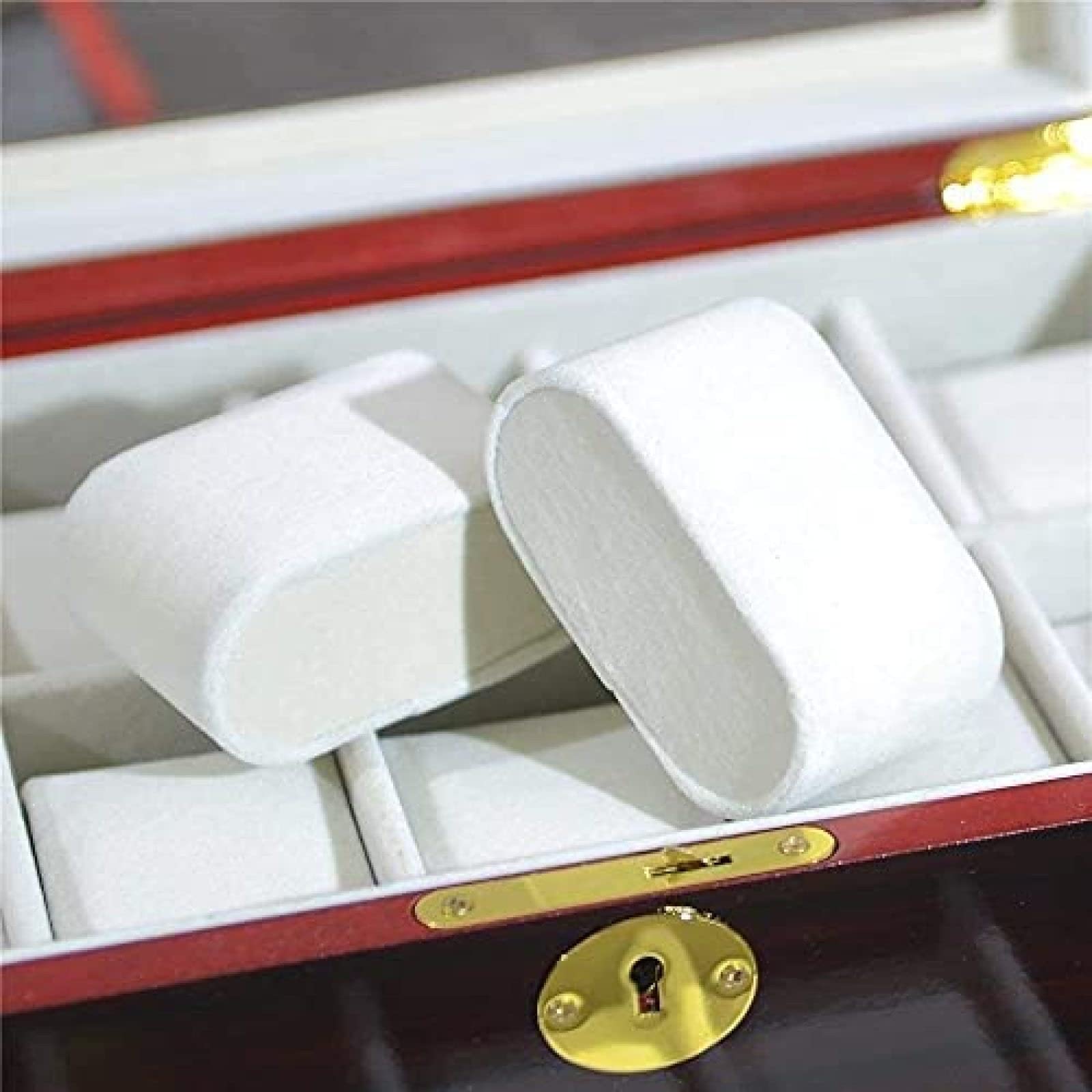 Caja De Almacenamiento De Relojes De Madera De Doble Capa 2 Cajones Para 20 Relojes, Cojines Suaves Extraíbles Para Hombres Mujeres Cajas De Colección Regalo Para Hombres Y Mujeres 234Pintor