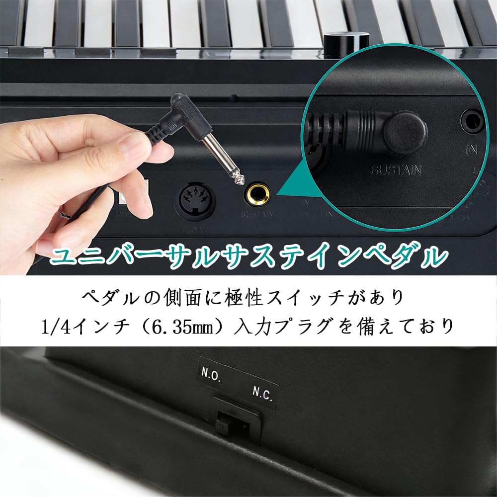 Amazon | 電子ピアノサステインペダル クラシックスタイル 極性切替