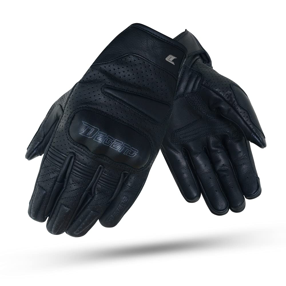 Daytona Pro | Gants De Moto Été en Cuir pour Hommes - Guant Cuir avec Protection Eva des Jointures Et des Doigts - Circulation Optimale du Vent en Été - Accessoires De Moto