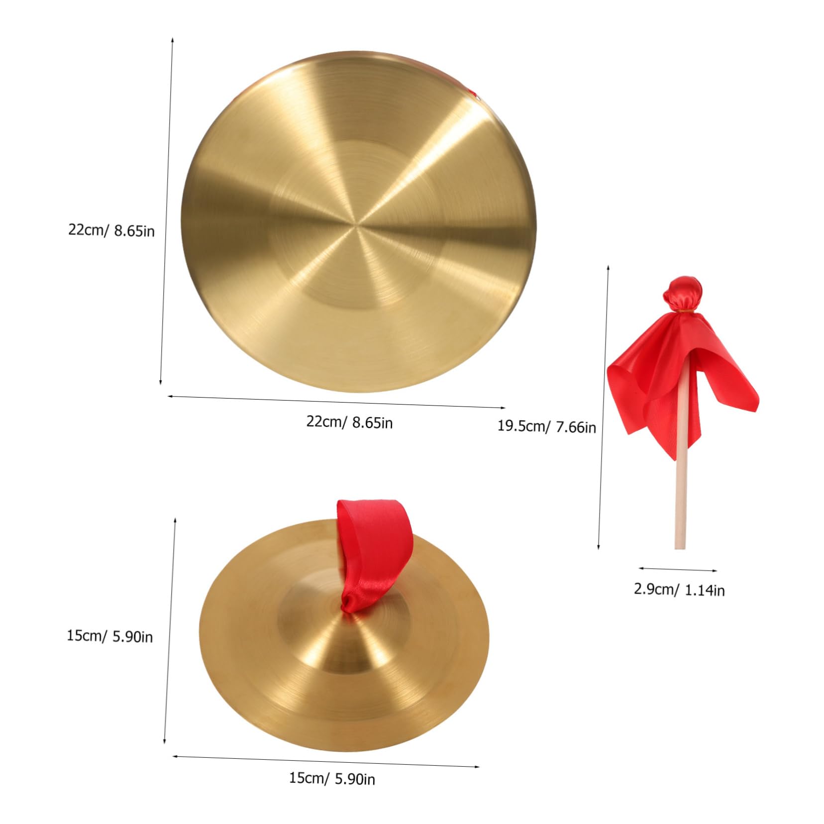 VICASKY Gong y Platillos Gong Chino de Ópera para Instrumento de Percusión Piscina