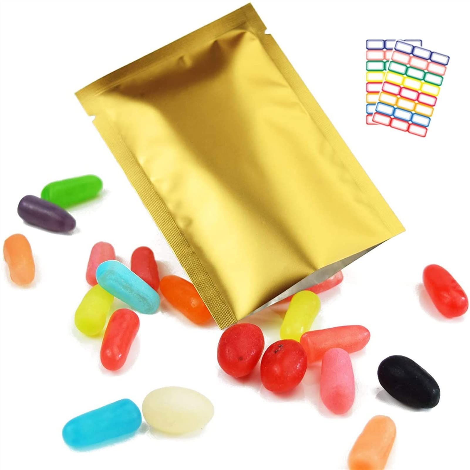 Bolsas de embalaje de aluminio doradas de 14x20cm ideales para conservar porciones de comida