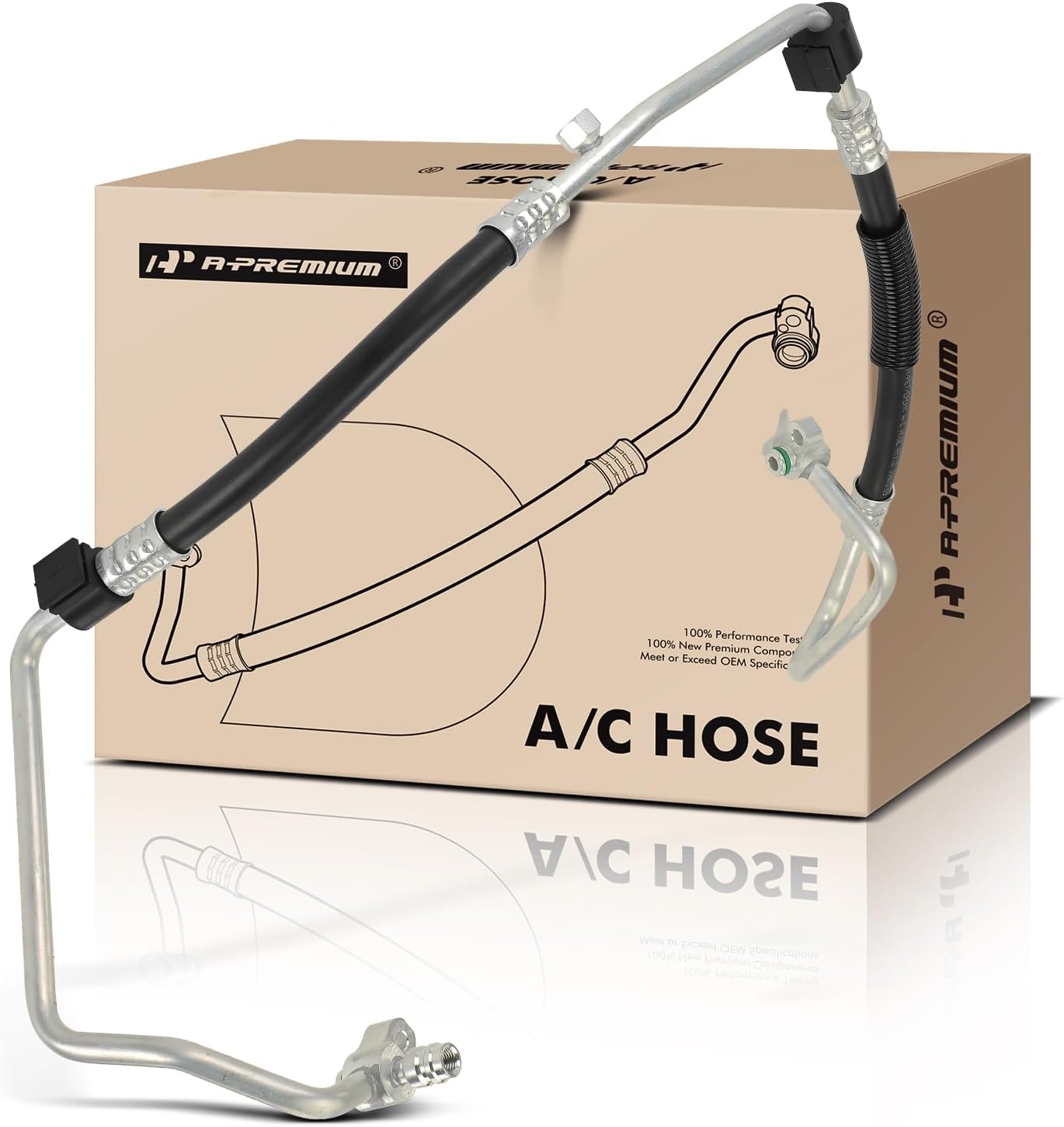 A-Premium A/C Discharge Line Hose Assembly Compatible with Kia Spectra, Spectra5, 2006, Compressor to Condenser
