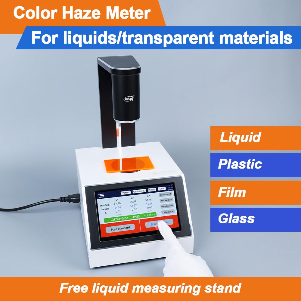 Haze Meter LS155 Light Transmitance Measuring Instrument LS155 Color Haze Meters High Precision for Plastic Liquid Glass Film Screen