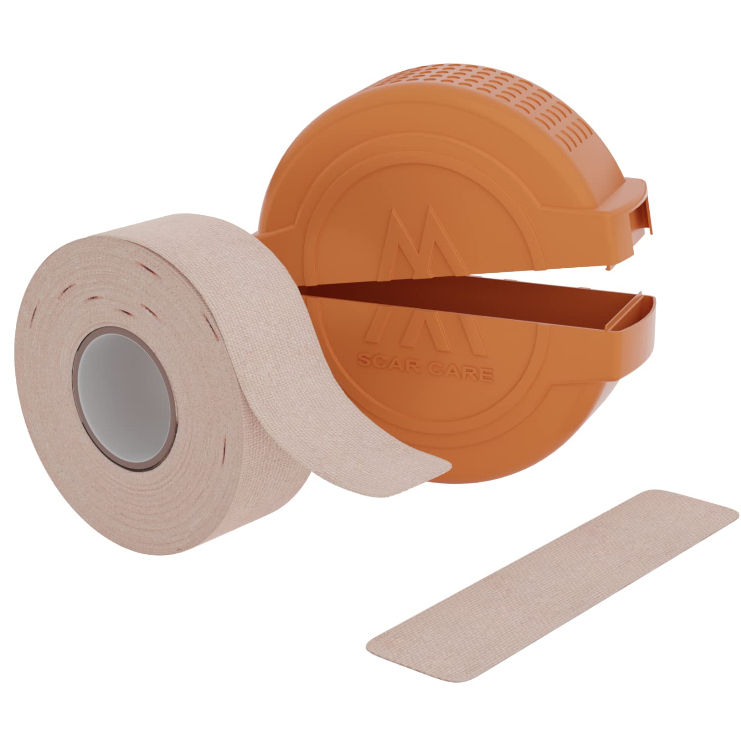 Motivo Scar Tape – 200” x 1” Roll (20 Strips) | Water and Sweat Resistant Scar Tape, Latex-Free, Sticks for 3-5 Days | Scar Tape for Surgical Scars, C