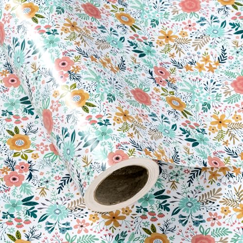 WRAPAHOLIC 30 Inch Jumbo Floral Wrapping Paper - 30 Inch x 33 Fee...