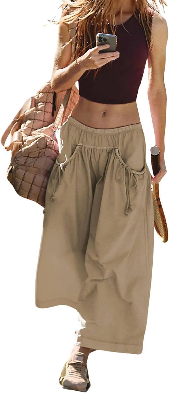 Womens Loose Wide Leg Track Pants Step by Step Pants Summer Wide Leg Lounge Casual Pant with Big