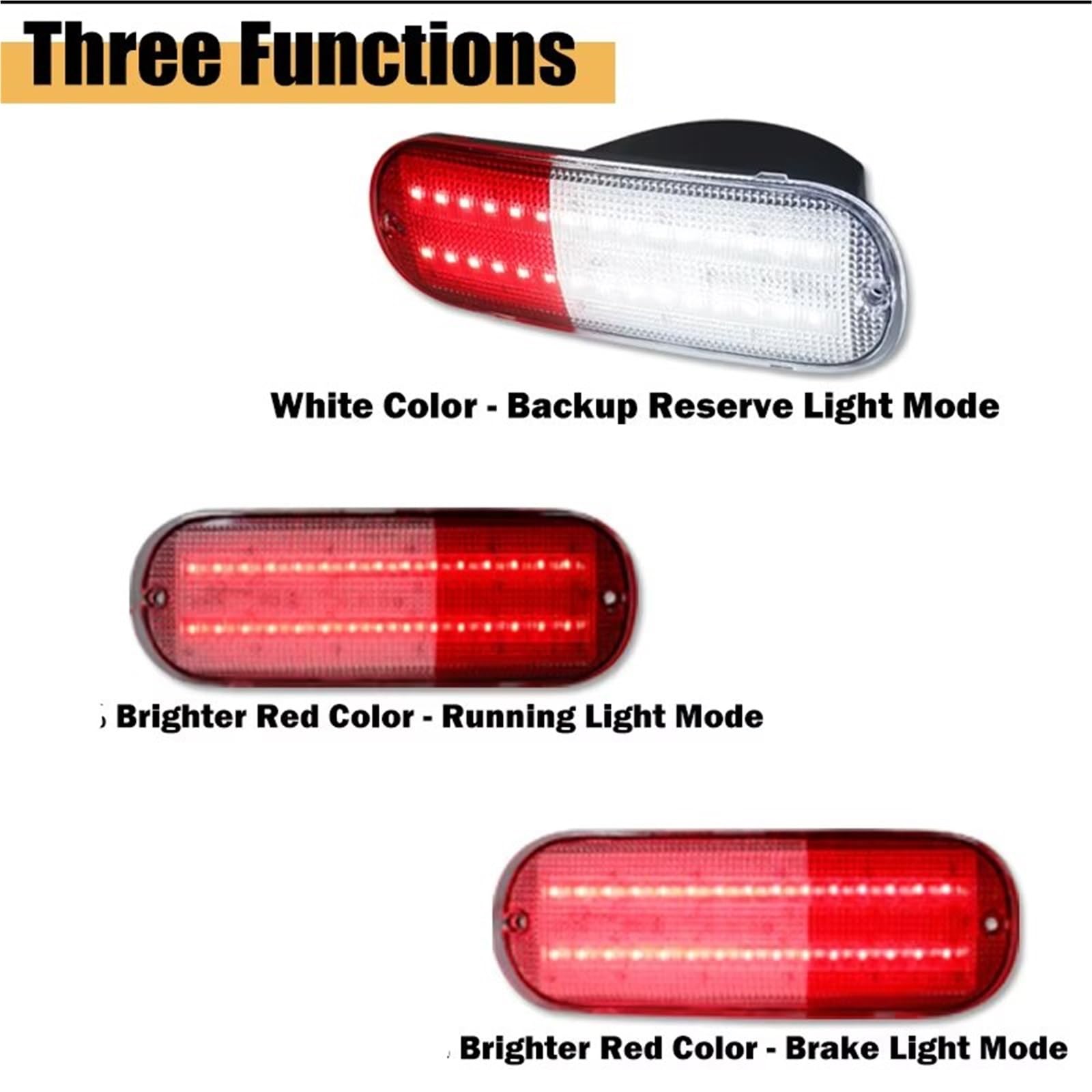 Generico Frecce Auto Per Chrysler Per PT Per Cruiser LED Paraurti Riflettore Luci Rosso Fanale Posteriore Freno Retronebbia Come Retromarcia Bianca Indicatori di direzione(Smoke Lens)