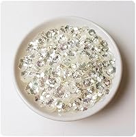 Vista 1 de 4.23 oz Loose Sequins,6 mm Cup Iridescent Spangles for DIY,Glitter Flower Embroidery Sequins for Jewelry Making Handmade Decorations(White 1)