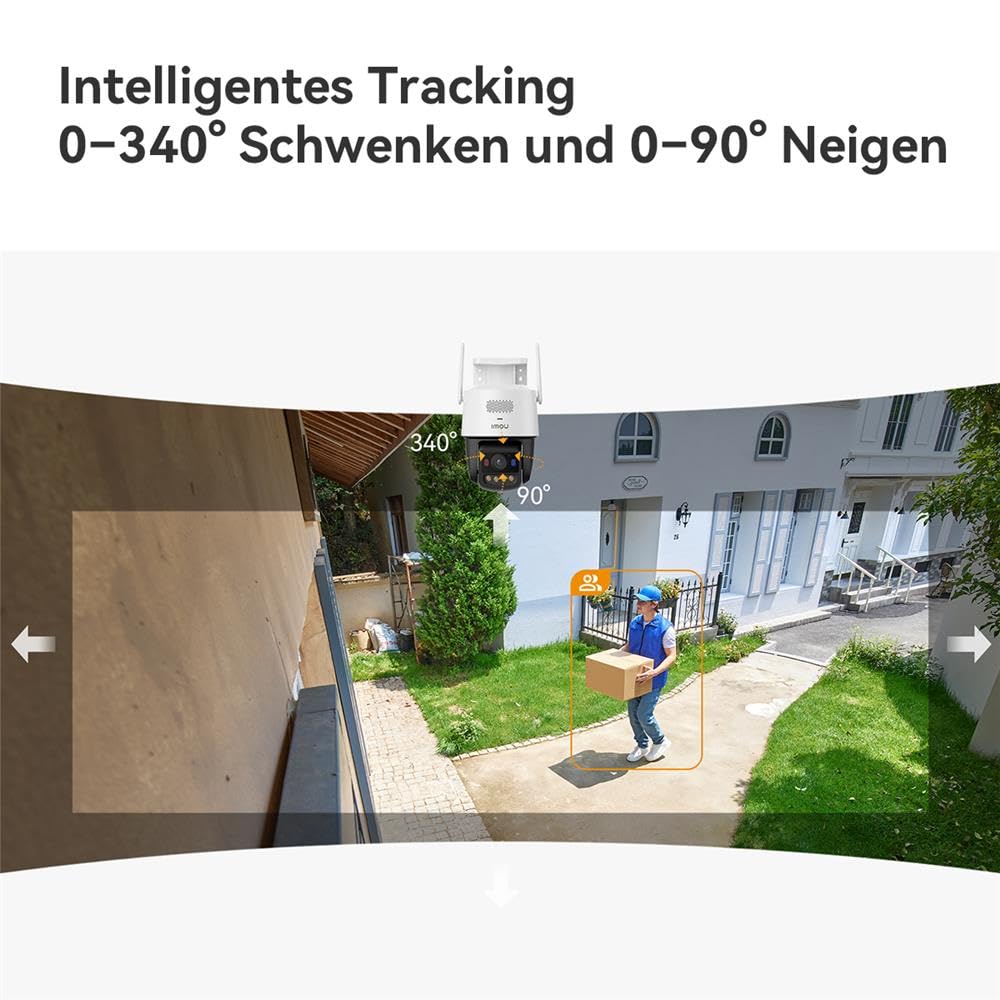 Imou Titan Pro 6MP Überwachungskamera WLAN/PoE, 360° PTZ, KI-Erkennung, 30m Nachtsicht, Sirene & Licht, 2-Wege-Audio, Outdoor Kamera