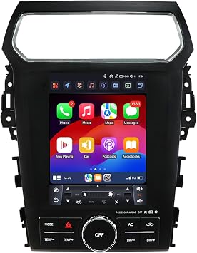 64GB Android14 Car Radio Upgrade for Ford Explorer 2011-2019 10.4 Inch IPS Touch Screen Supports Wireless Carplay/Android Auto,Steering Wheel Control, WiFi, FM 2GB ROM Car Tablet