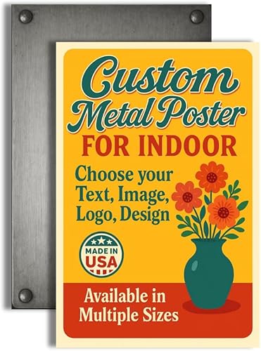 DC - Pósteres metálicos personalizados para uso en interiores, arte de pared de metal personalizado e impresiones fotográficas, carteles vintage,