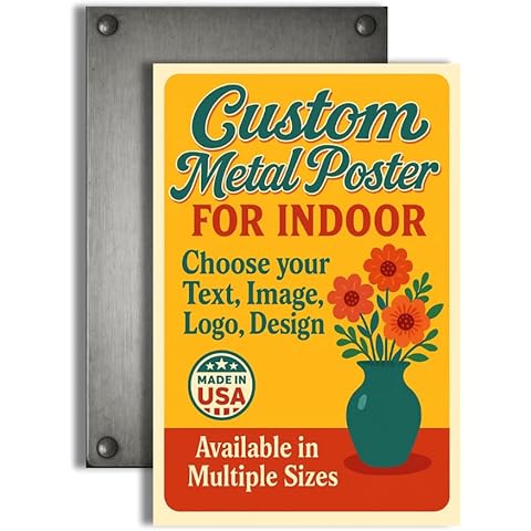 Custom Metal Posters By DC for Indoor Use - Personalized Metal Wall Art & Photo Prints | Vintage Signs, Metallica Poster, Wall Bedroom Decor | | Multiple sizes | Made in USA