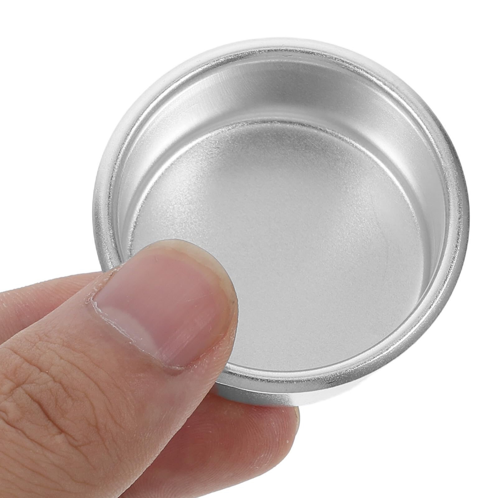 Toyvian 100 Unidades Copa de Vela Vacía de Aluminio Plata, Redonda para