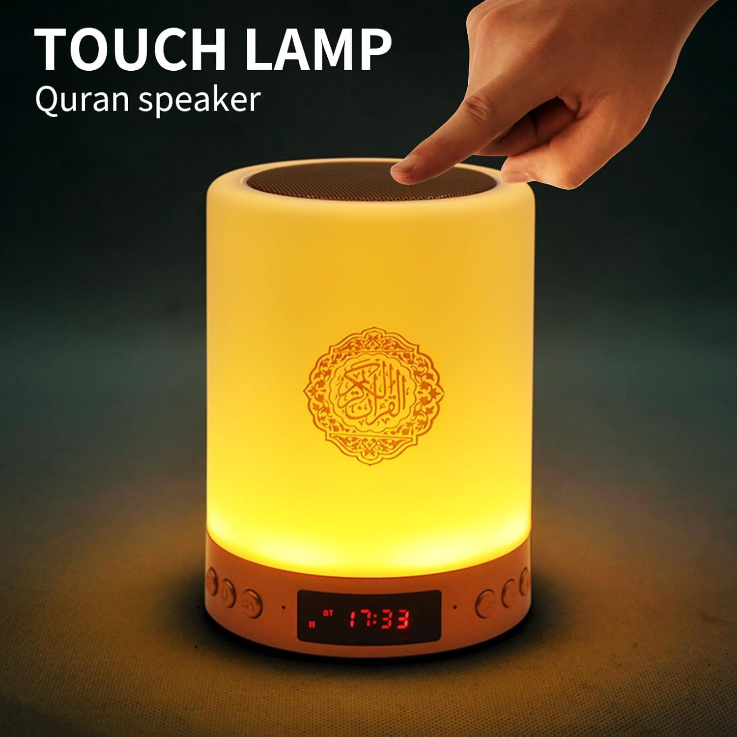 Quran Speaker with Remote Control,Portable LED Bluetooth Touch Cube MP3 Music Player Night Light Rechargeable Speaker